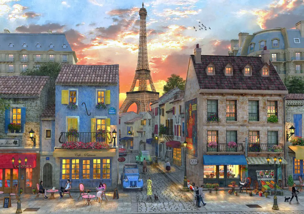 Bluebird Puzzle - Streets of Paris by Dominic Davison 4000 pcs.