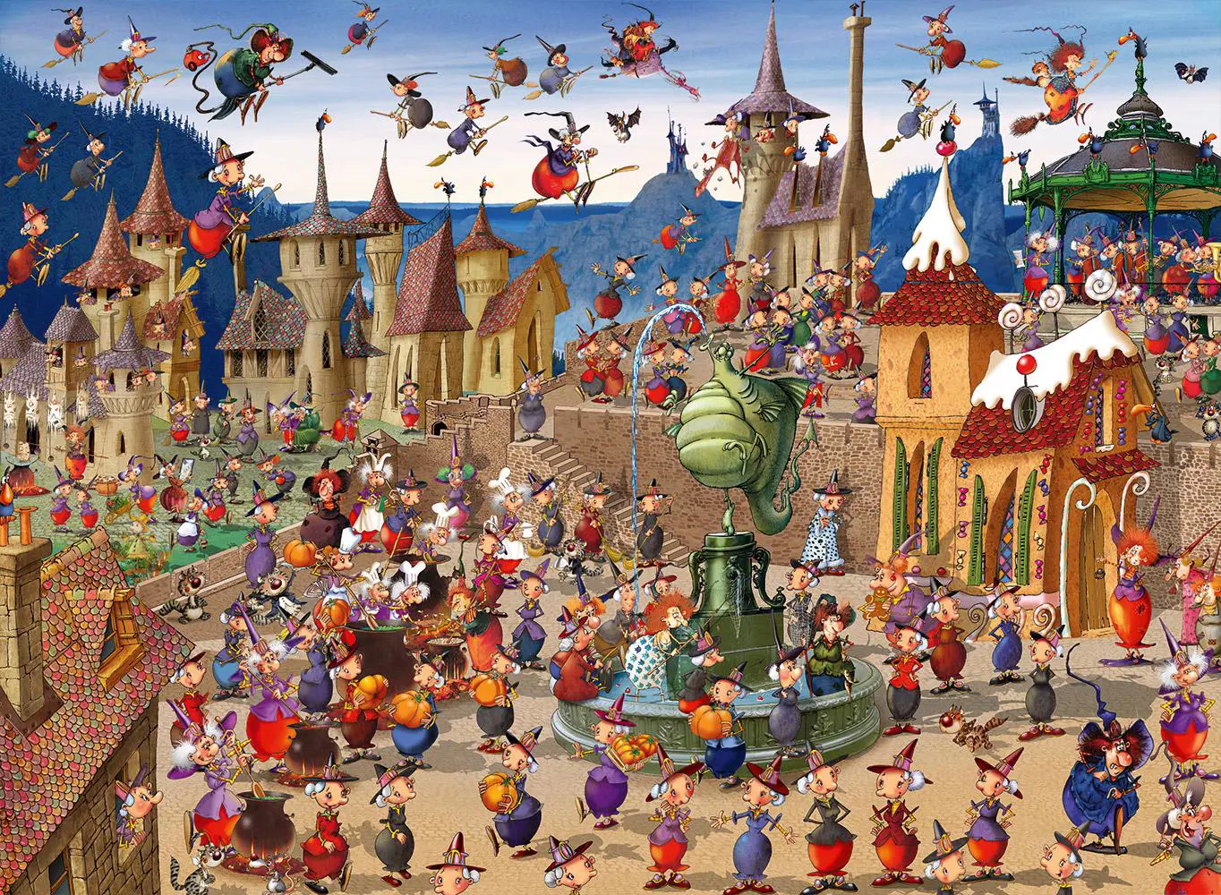 Bluebird Puzzle - The Meeting of the Witches by Francois Ruyer 4000 pcs.
