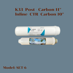 ชุดไส้กรองน้ำ ขั้นตอนที่ 4-5 Inline CTR Carbon 10", K33 Post-Carbon 11"