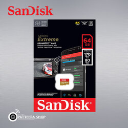 เมมโมรี่การ์ด Sandisk Extreme 64GB. แท้ ประกัน 10 ปี (Micro SD Card) มาตรฐาน U3