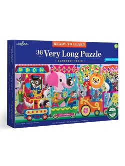 eeBoo - Alphabet Train Ready to Learn Puzzle (89x25 cm.) 36 pcs.