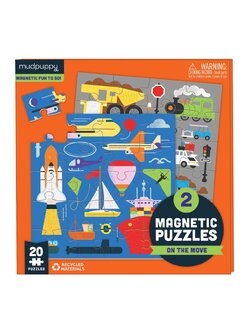 Mudpuppy - On The Move (Magnetic Puzzle) (2x20pcs.) 40 pcs.