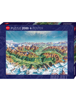 HEYE - Map Art : Alpine Mountain World by Cormar,H.C.Berann 2000 pcs.