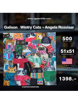 Galison - Wintry Cats by Angela Rozelaar 500 pcs.