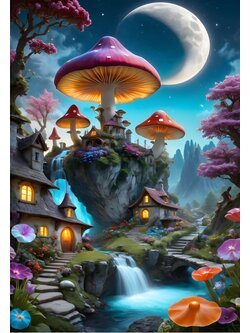 Bluebird Puzzle - Mushroom Town 1000 pcs.