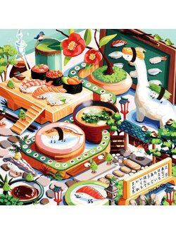 Pintoo - Conveyor Belt Sushi Land by Issiki Toaki 900 pcs.