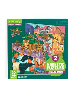 Mudpuppy - Jungle & Safari (Magnetic Puzzle) (2x20pcs.) 40 pcs.