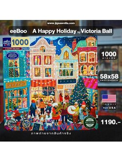 eeBoo - A Happy Holiday by Victoria Ball 1000 pcs.