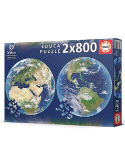 Educa - Planet Earth (Round-Shaped) 2x800 pcs.