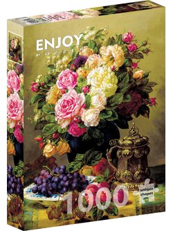 Enjoy Puzzle - Still Life with Roses by Jean-Baptiste Robie 1000 pcs.