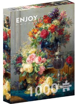 Enjor Puzzle - Spring Flowers with Chalices by Jean Robie Baptiste 1000 pcs.