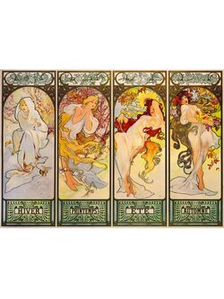 Bluebird Puzzle - Four Seasons, 1900 by Alfons Mucha 1000 pcs.