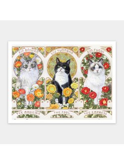 Pintoo - Three Pictures of Cats in the Alphonse Mucha Style by Giaciu 1200 pcs.