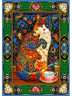 Bluebird Puzzle - Painted Cat by Lewis T Johnson 1500 pcs.