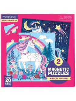 Mudpuppy - Magical Unicorn (Magnetic Puzzle) (2x20pcs.) 40 pcs.