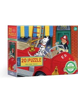 eeBoo - Red Fire Truck (28x38 cm.) 20 pcs.