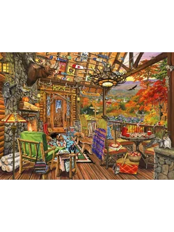 Bluebird Puzzle - Adirondack Porch by Joelle Mcintyre 3000 pcs.