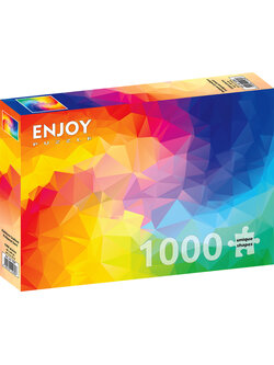Enjoy Puzzle - Rainbow Gradient Poligonal Swirl 1000 pcs.
