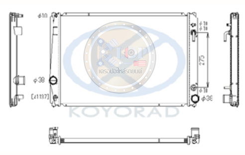 แผงหม้อน้ำ KOYORAD (หม้อน้ำ KOYORAD (AT) ALPHARD 3.5 ปี 09-16
