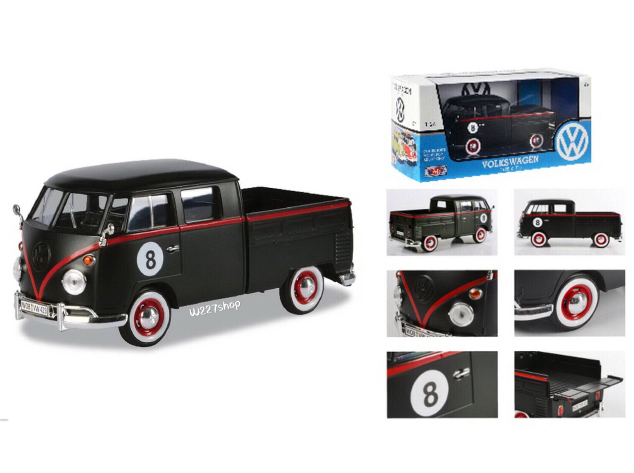 รถโฟล์คตู้ Volkswagen bus scale 1:24 โมเดลรถเหล็ก (ปลีก-ส่ง)