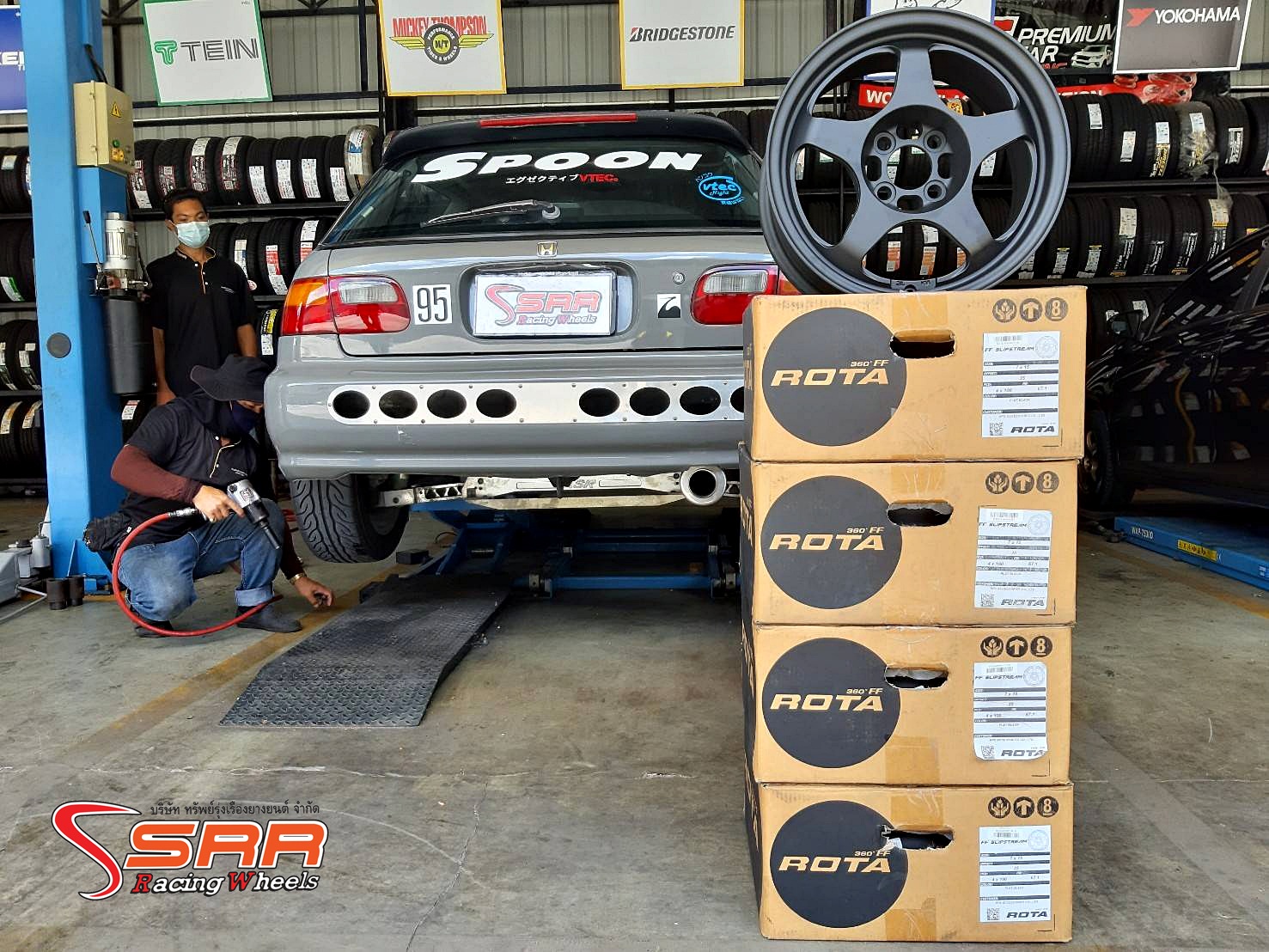 SPOON ROTA FF ขอบ15 4H100 ET35 FLAT BLACK ราคาพิเศษ