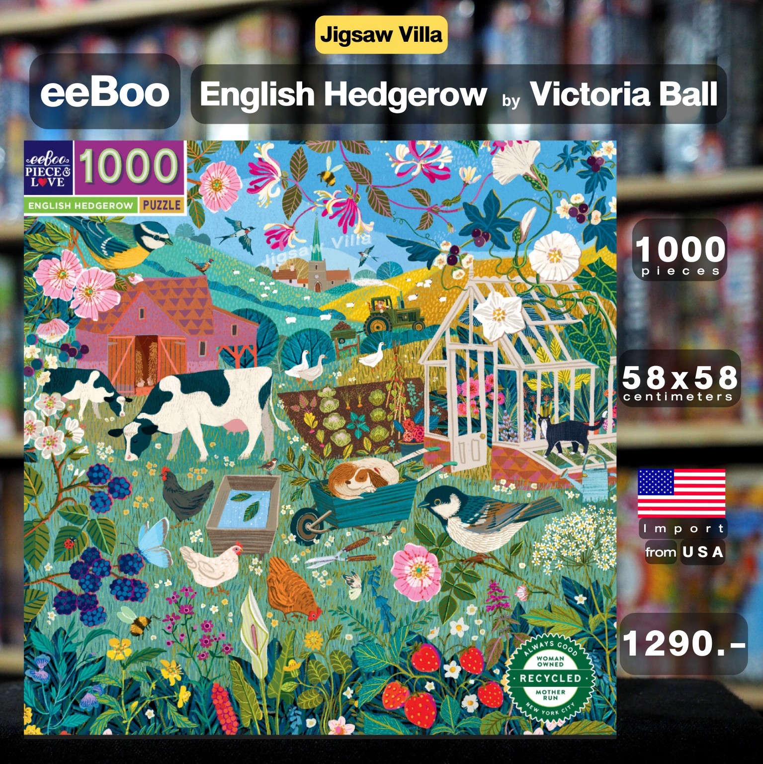 eeBoo - English Hedgerow By Victoria Ball 1000 pcs.
