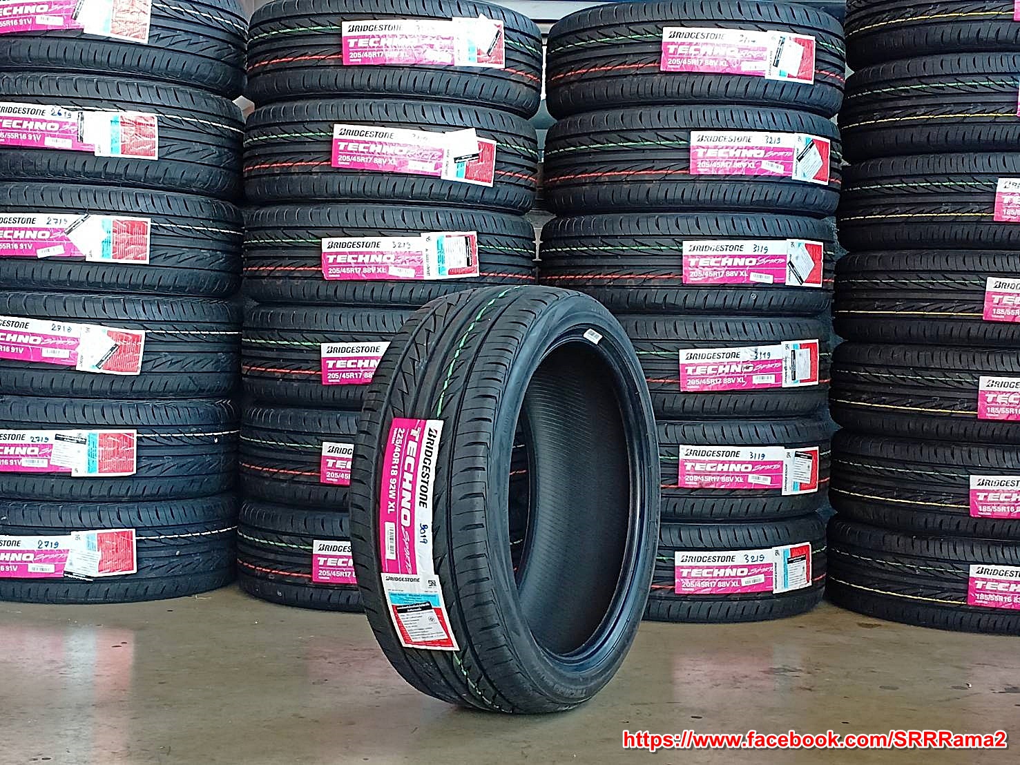 BRIDGESTONE TECHNO SPORTS 225/40R18 ยางใหม่ปี19 ราคาพิเศษ