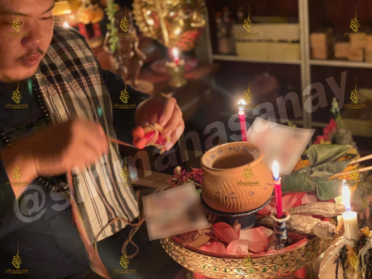 พิธีหอมดอกฮัก อาจารย์เสก สำนักสักยันต์ป๋ารมีเศรษฐีเรือนคำ