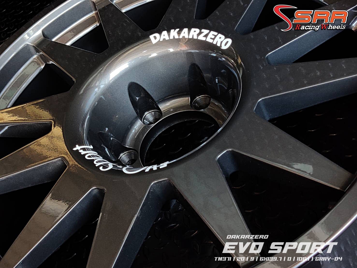 EVO SPORT ล้อไทย ขอบ20 นิ้ว 6H139.7 ET0 GRAY-D4 มีจำหน่ายที่SRR