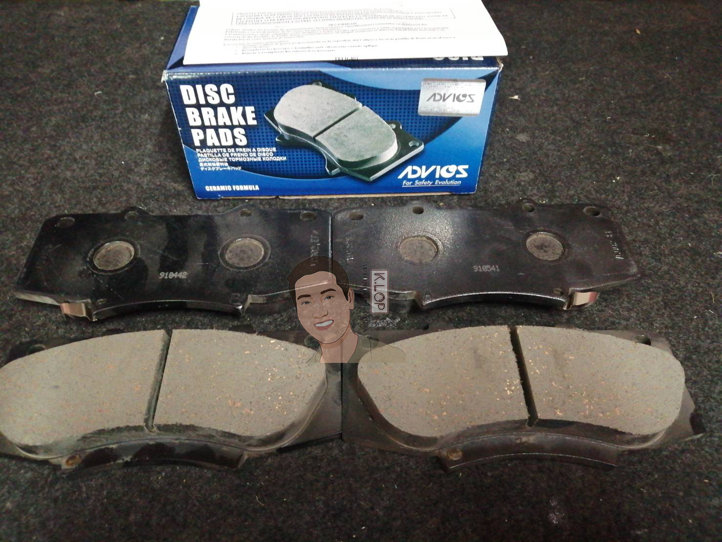 A1N217 ผ้าเบรกหน้าแท้ญี่ปุ่น ADVICS : รุ่น VIGO CHAMP 4X4,PRERUNNER 4X4, FORTUNER 4WD, REVO 2.8 4WD