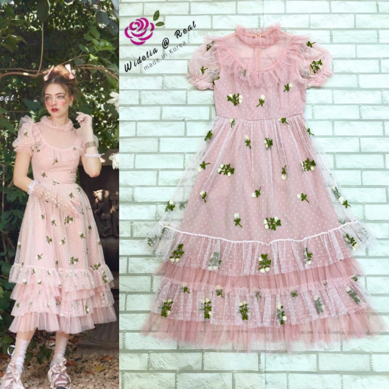 FRGM Dress เดรสตัวยาว เนื้อผ้างานปักทั้งตัว สวยหรูมากมาย