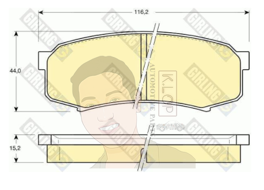 6111829 ผ้าเบรกหลัง Girling แท้ R.PAD.LANDCRUISER (คุณภาพดีมาตรฐาน การันตีโดยเครอปอะไหล่ยนต์)