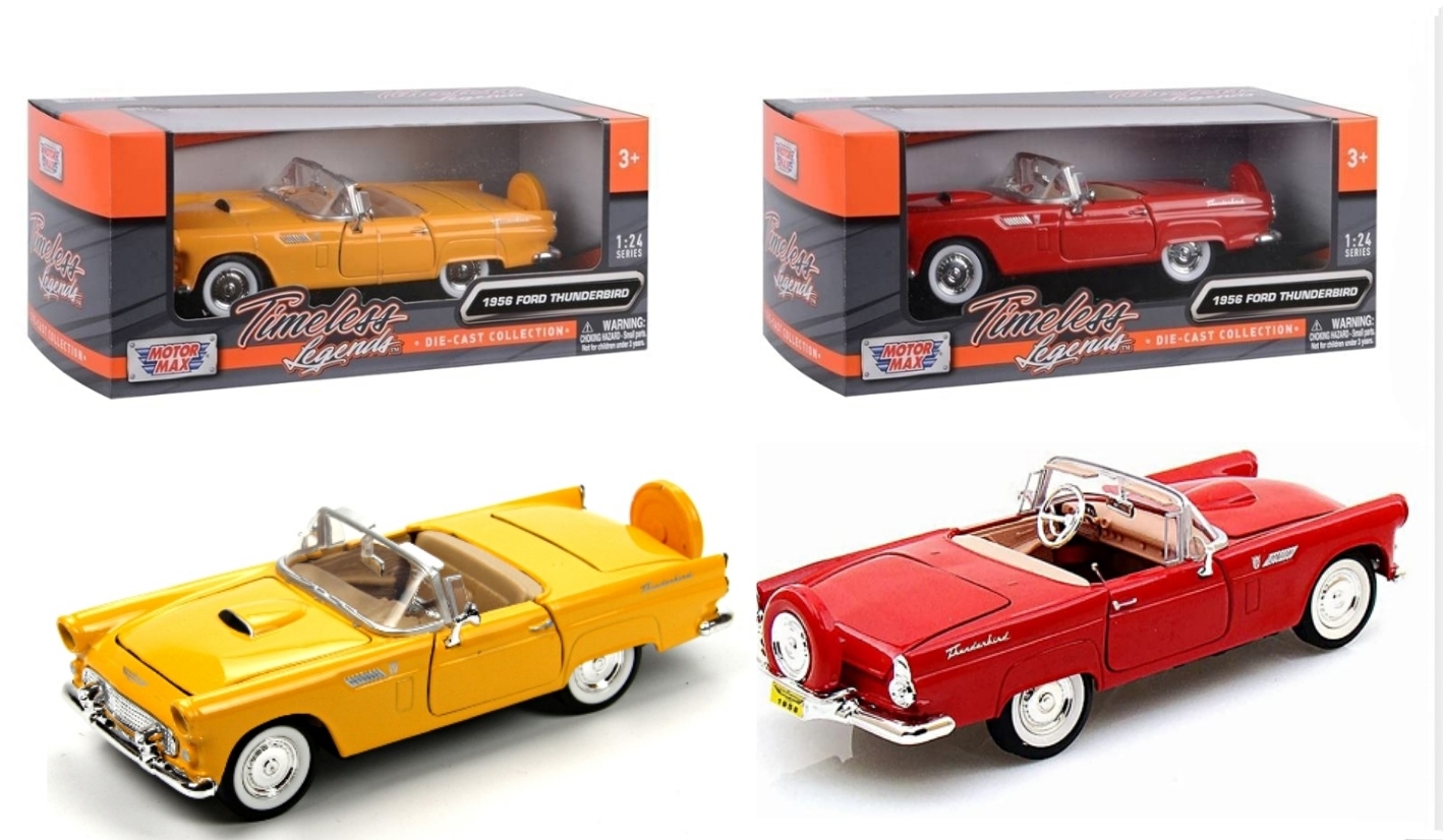 1956 Ford Thunderbird 1:24 โมเดลรถเหล็ก (ปลีก-ส่ง)