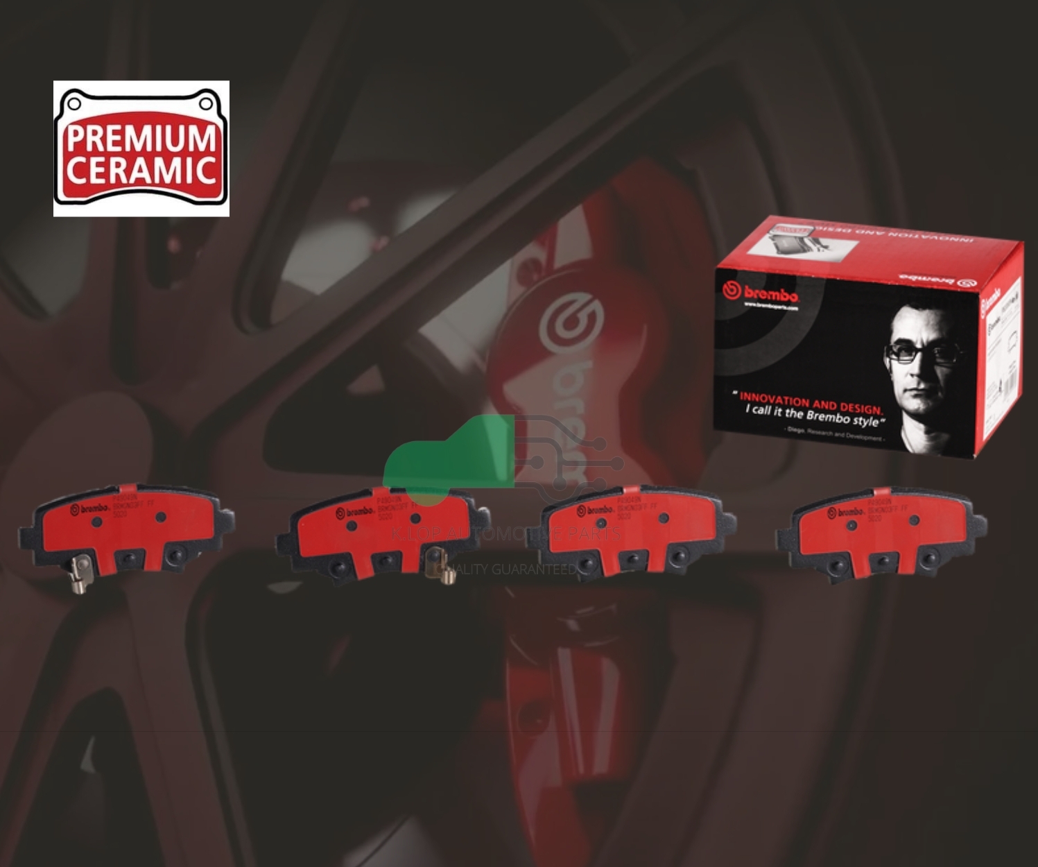 P49 049N ผ้าเบรกหลัง (แท้ BREMBO รุ่น Ceramic) MAZDA 3 SkyActiv BM (2.0)