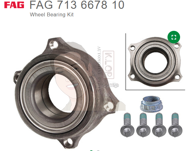 ยี่ห้อ FAG Kit ล้อหลัง MB W211-2 C218-9 W221 ( 1 ข้าง )