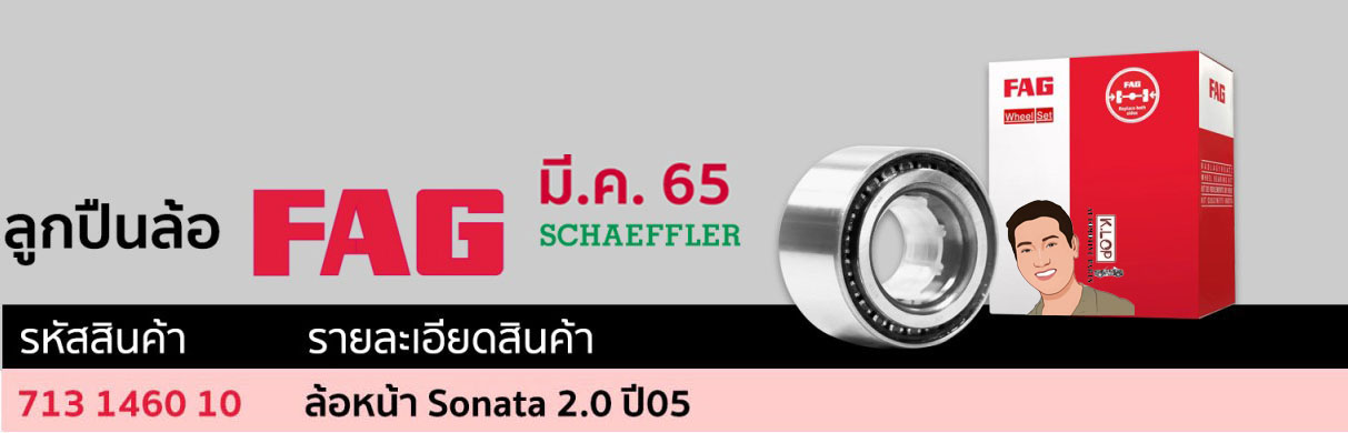 713 1460 10 ลูกปืนล้อ(FAG) ล้อหน้า HYUNDAI Sonata 2.0 ปี05