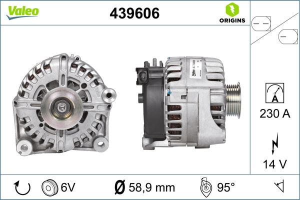 439606 ไดชาร์จ Valeo รุ่น BMW M57 N47 E70(X5) / E71(X6)