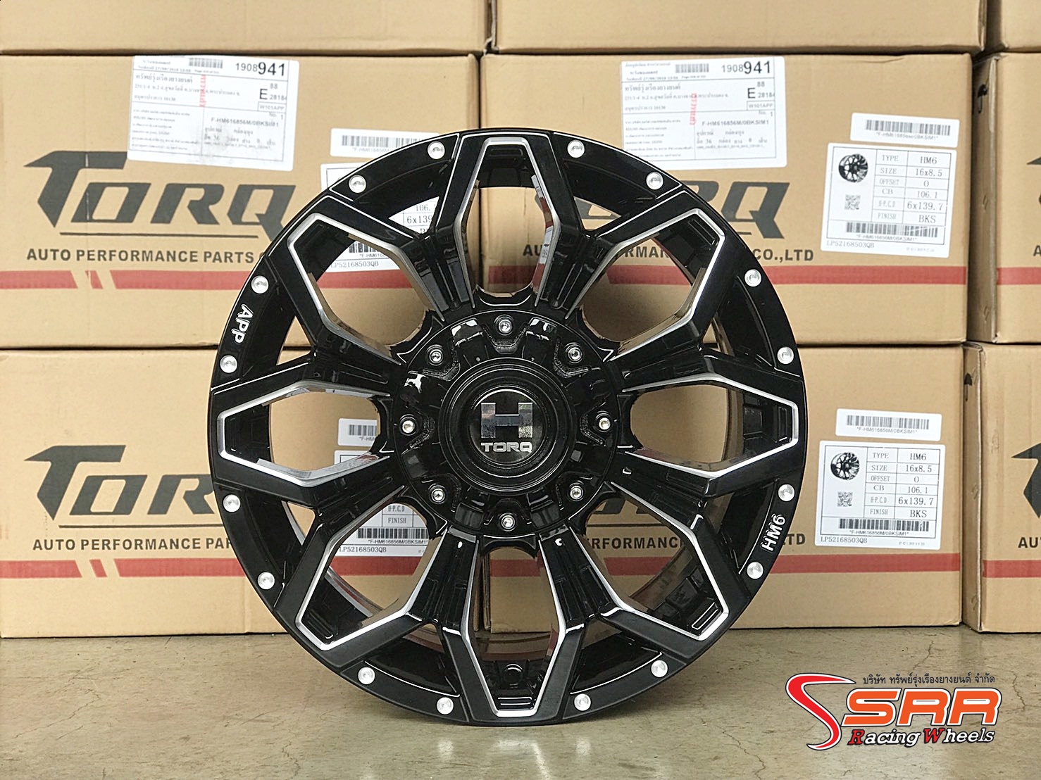 HM6 TORQ APP ขอบ16 ET0 6x139.7 BKS
