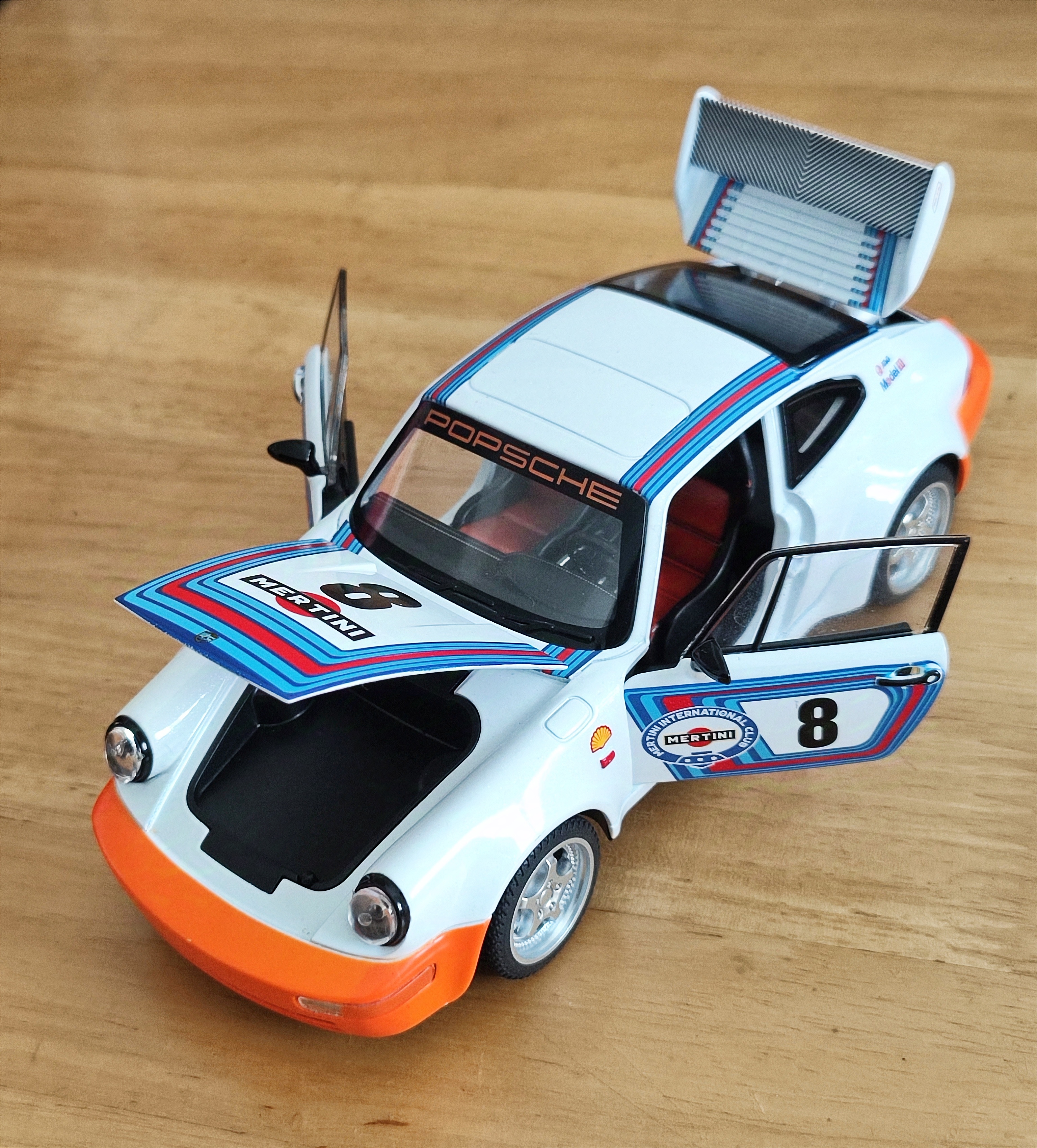 Porsche 964 Martini scale 1:24 โมเดลรถเหล็ก (ปลีก-ส่ง)