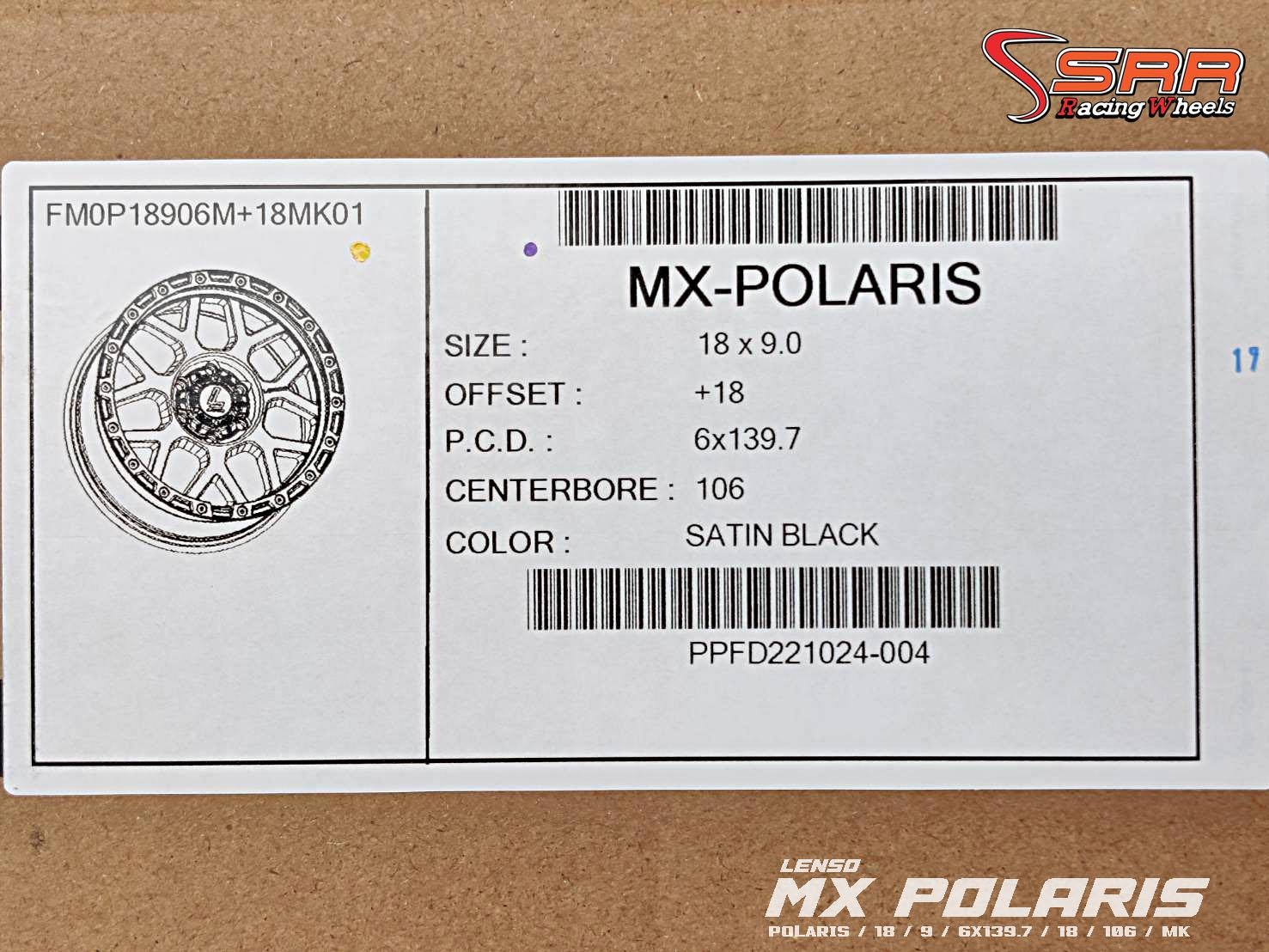 LENSO MX-POLARIS ขอบ18 6x139.7 ET18 มีทั้งหมด 3สี ราคาพิเศษ