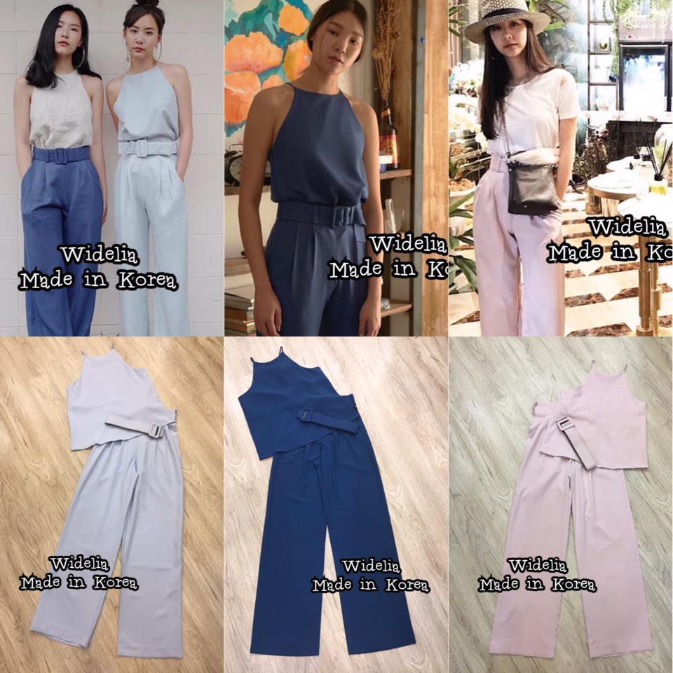 *พร้อมส่ง*Vintage Style Set :: เสื้อเว้าแขนตัวสวย เข้าเซทกันกับกางเกงเอวสูงจับจีบขากระบอกใหญ่