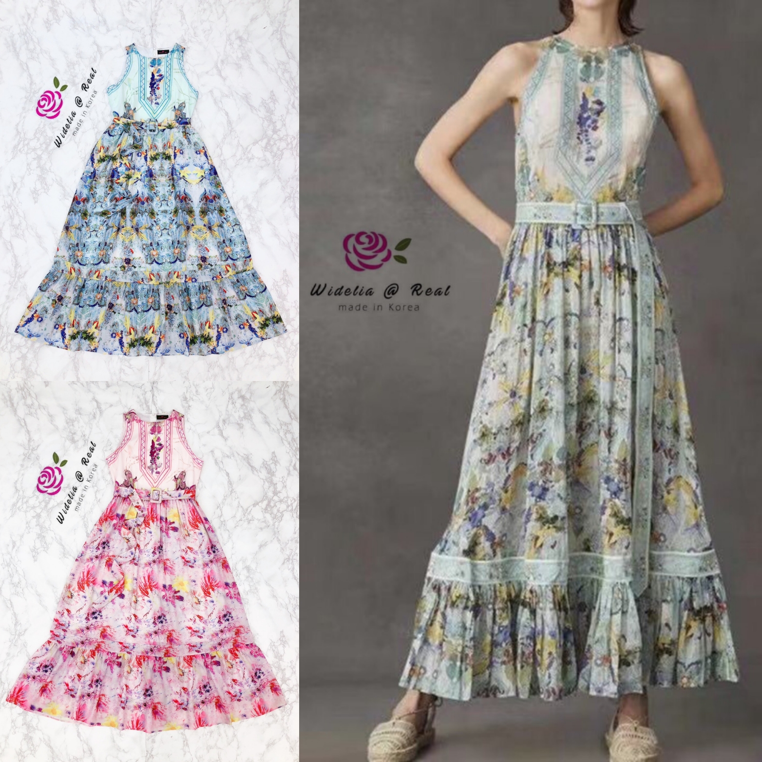 Thurley Maxi Dress แม็กซี่เดรสตัวยาวแขนกุดแสนสวย Summerนี้ลายดอกไม้ต้องมาจ๊ะแม่จ๋า!!