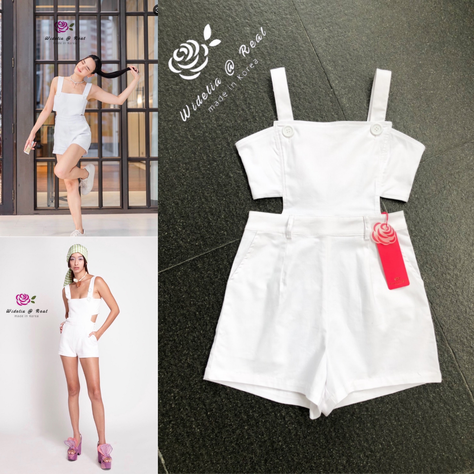 Landmee Jumpsuit จั้มสูทขาสั้นแสนสวย เว้าเอว
