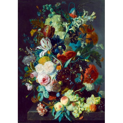 Bluebird Puzzle - Still Life Flowers and Fruit, 1715 by Jan Van Huysum 1000 pcs.