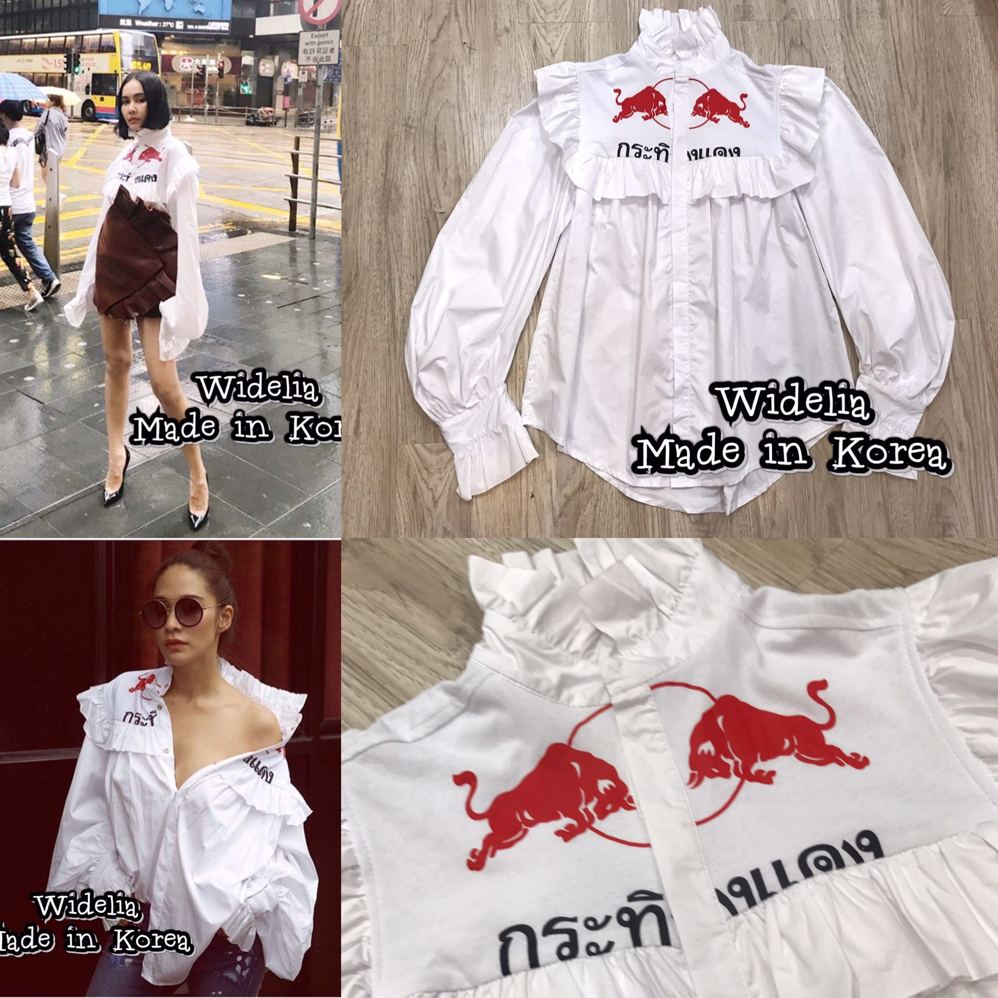 *พร้อมส่ง*DCOL. Tops :: เสื้อเชิ๊ตตัวเก๋ชิคมากเวอร์ คอตั้งจับจีบเก๋
