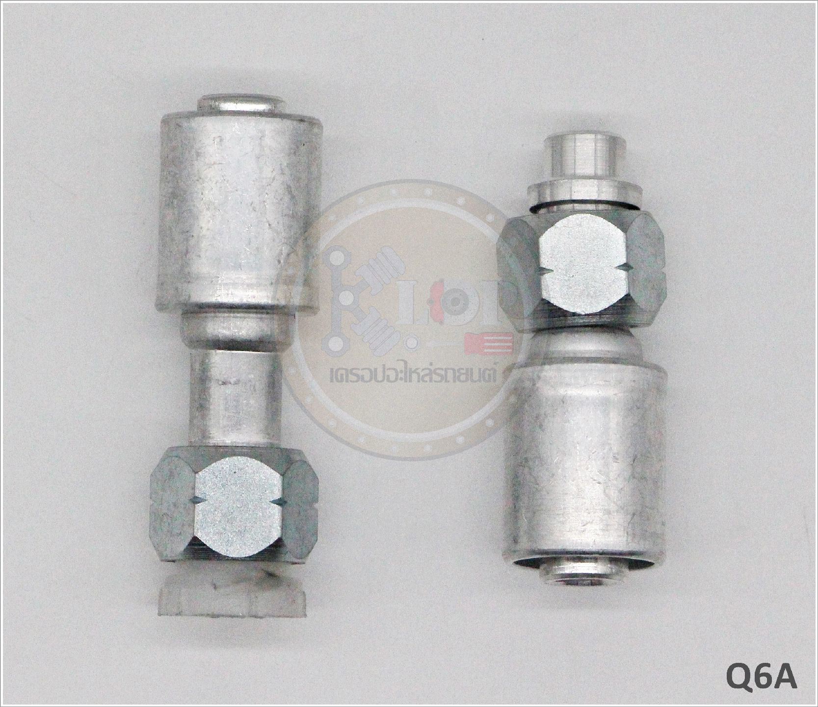 Q6A พิตติ้ง 5/8นิ้ว -180องศา KIKI R134a (ปลอกอลูมิเนียม) (Vinn)