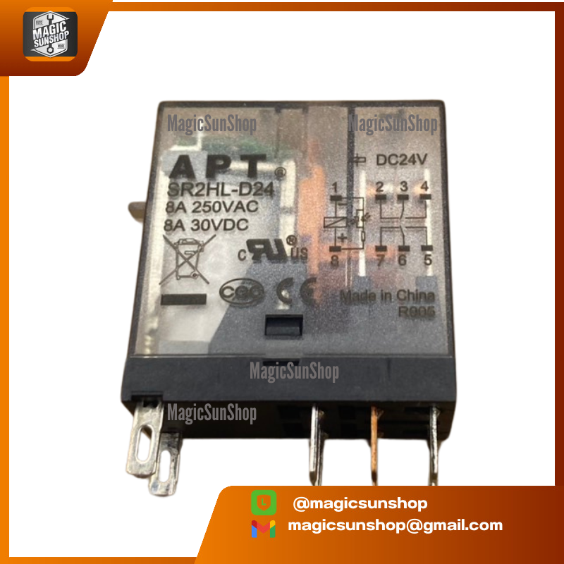 903318 APT รีเลย์ 8 ขา SR2HL-D24 8A DC24V 250VAC