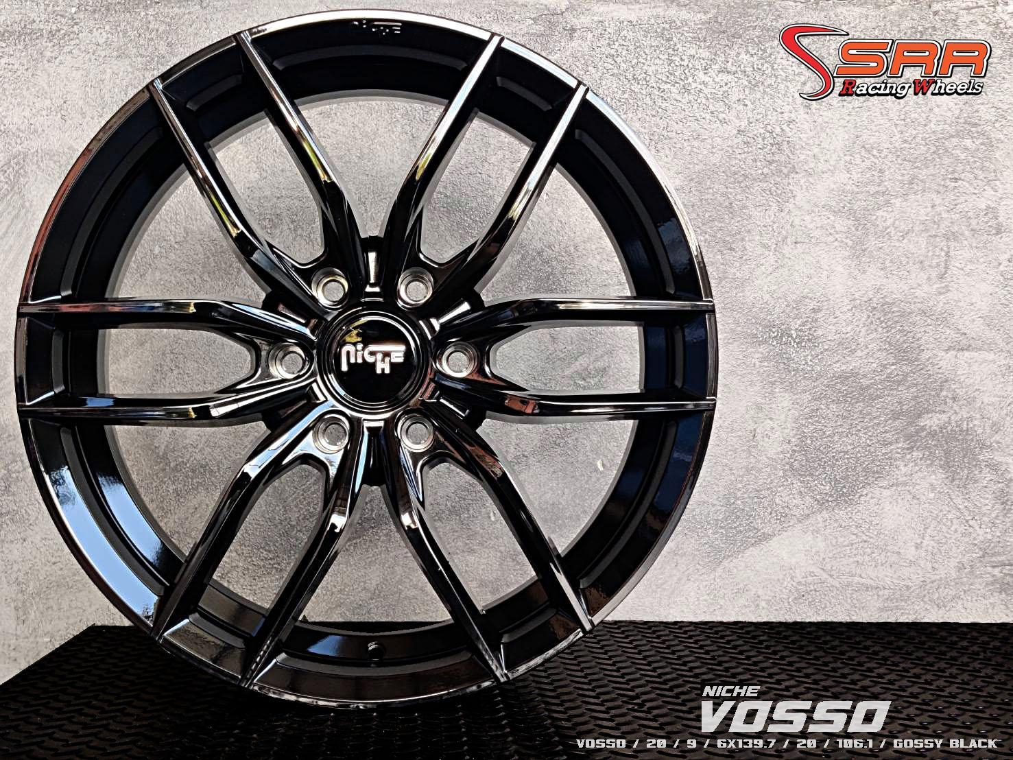 NICHE VOSSO ขอบ20 6x139.7 ET20 GLOSSY BLACK ราคาพิเศษ