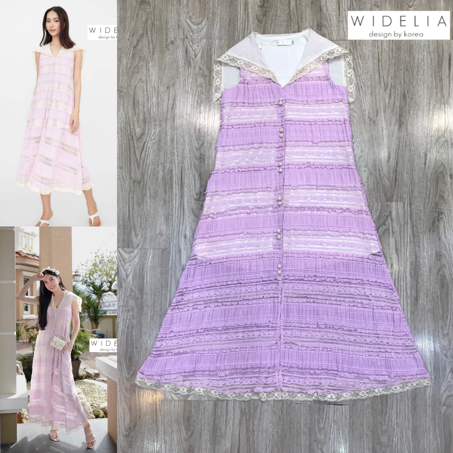 JSD Dress::เดรสตัวยาวคอปก