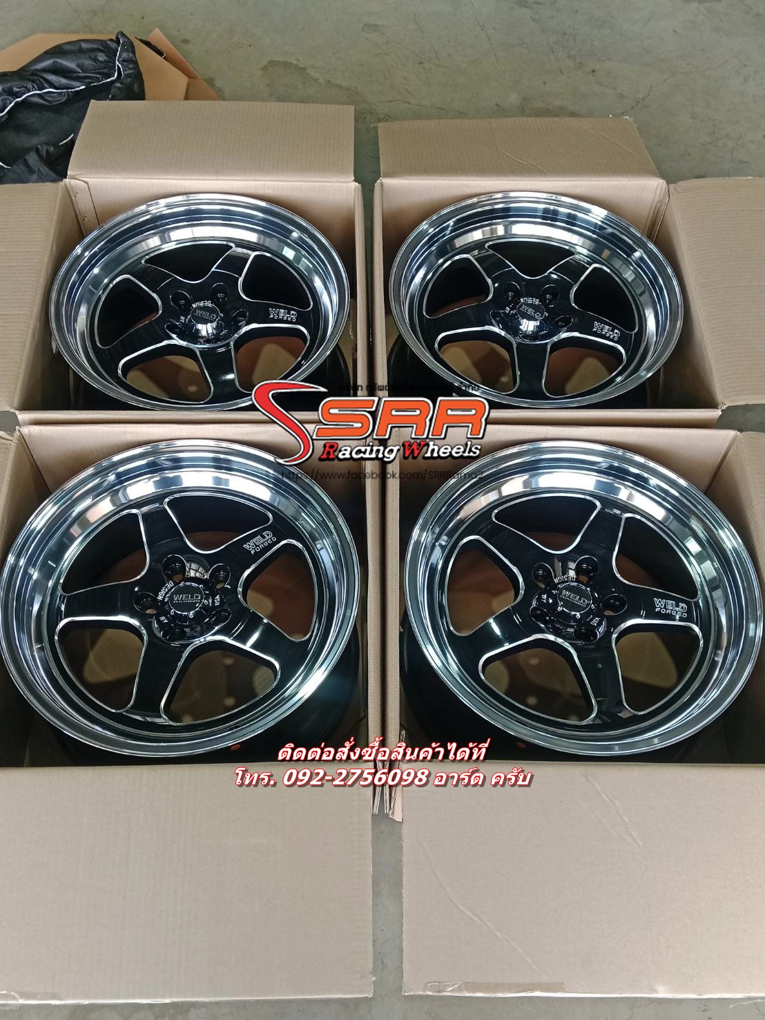 WELD RACING TM-014 ขอบ17 5x108 ET35 XMPL/BLACK CC+WE